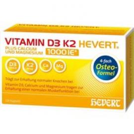 Vitamin D3 K2 Hevert plus Ca Mg 1.000 I. 120 St