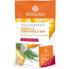 DERMASEL Totes Meer BADESALZ Orange & Zedernholz