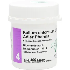 Kalium chloratum D6 Adler Pharma Biochemie nach Dr. Schüßler Nr.4 , Tablette