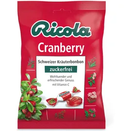 RICOLA ohne Zucker Beutel Cranberry Bonbons