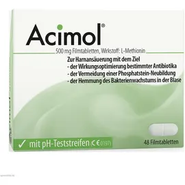 Acimol 500mg Filmtabletten mit pH-Teststreifen