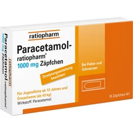 Paracetamol-ratiopharm 1000mg Zäpchen
