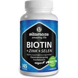 BIOTIN 10 mg hochdosiert+Zink+Selen