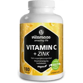 VITAMIN C 1000 mg hochdosiert+Zink vegan