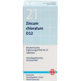 BIOCHEMIE DHU 21 Zincum chloratum D 12 Tabletten