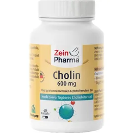 CHOLIN 600 mg rein aus Bitartrat vegetarische Kapseln