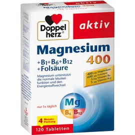 Doppelherz Magnesium 400 +B1+B6+B12+Folsäure