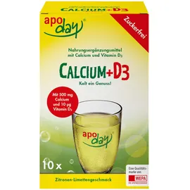 Apoday Calcium + D3 Zitrone-Limette zuckerfrei