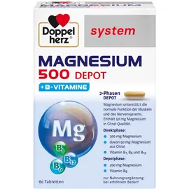 Doppelherz system MAGNESIUM 500 DEPOT + B-Vitamine