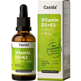 Casida Vitamin D3+K2 1.000 I.E.+20µg Tropfen