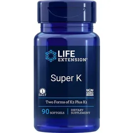 Life Extension, Super K - Vitamin K2 Komplex, 90 Weichkapseln
