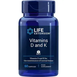 Life Extension, Vitamin D3 und K2, 60 Kapseln