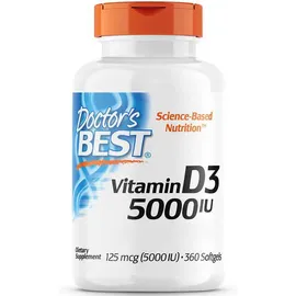Doctor's Best, Vitamin D3 Depot, 5000 IU, 360 Weichkapseln