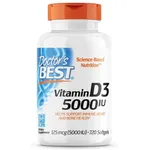 Doctor`s Best, Vitamin D3 Depot, 5000 IU, 720 Weichkapseln