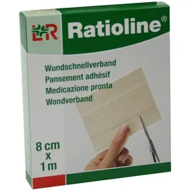 Ratioline Sensitive Wundschnellverband 8 cm X 1 M 1 Pflaster