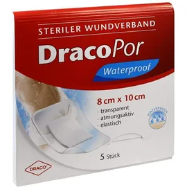 Dracopor Waterproof Wundverband Steril 8 X 10 cm 5 Verbände