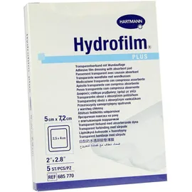 Hydrofilm Plus Transparentverband 5x7,2cm