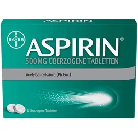 Aspirin 500 mg 8 überzogene Tabletten