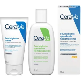 Kennenlernset CeraVe Feuchtigkeitscreme 50 ml + Reinigungslotion 88 ml + Gesichtscreme 52 ml