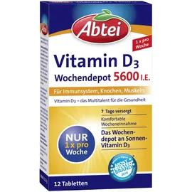 Abtei Vitamin D3 5.600 I.E. Wochendepot 12 Tabletten