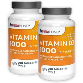 2x Vitamin D3 1000 IE Medibond 200 Tabletten