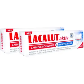 Lacalut Aktiv Zahnfleischschutz & Sanftes Weiss 2 x 75 ml Zahnpasta