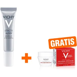Vichy Liftactiv Augen Creme 15 ml + gratis Liftactiv Collagen Special mini 15 ml