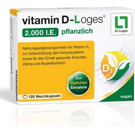 Vitamin D-Loges 2000 I.E. pflanzlich 120 Weichkapseln