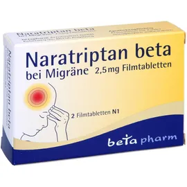 Naratriptan beta bei Migräne 2,5 mg 2 Filmtabletten