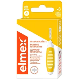 Elmex 8 Interdentalbürsten ISO Gr.4 0,7 mm gelb