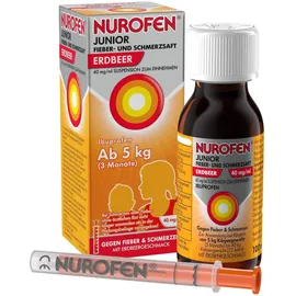 Nurofen Junior Fieber- & Schmerzsaft Erdbeer 40 mg pro ml 100 ml Suspension