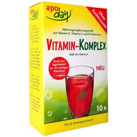 Apoday Vitamin Komplex Kirsch-Aronia zuckerfrei 10 x 5 g Pulver