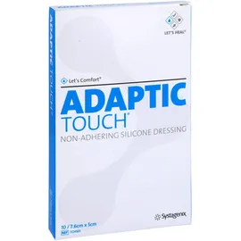 Adaptic Touch 5 x 7,6 cm nichthaft.Sil.Wundauflage 10 Stück