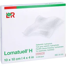Lomatuell H Salbentüll 10 x 10 cm steril 10 Stück