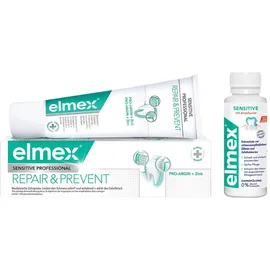 Elmex Sensitive Professional Repair & Prevent 75 ml Zahncreme + gratis Sensitive Zahnspülung 100 ml