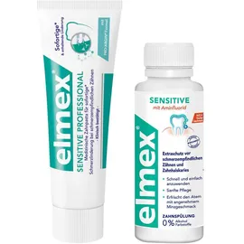 Elmex Sensitive Professional 75 ml Zahnpasta + gratis Sensitive Zahnspülung 100 ml
