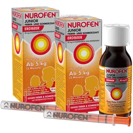 Nurofen Junior Fieber- & Schmerzsaft Erdbeer 40 mg pro ml 2 x 100 ml Suspension