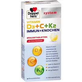 Doppelherz system Vitamin D3 + C + K2 Immun + Knochen 2 x 20 Tabletten