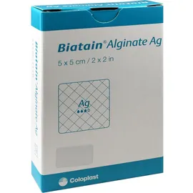 BIATAIN Alginate Ag Kompressen 5x5 cm mit Silber