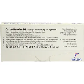 CARBO BETULAE D 8 Ampullen