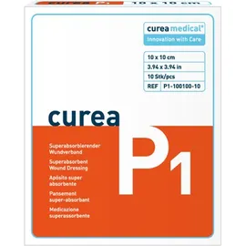 CUREA P1 superabsorb.Wundauflage 10x10 cm