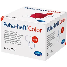 PEHA-HAFT Color Fixierbinde latexfrei 6 cmx20 m rot
