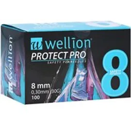 WELLION PROTECT PRO Safety Pen-Needles 30 G 8 mm