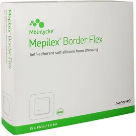 MEPILEX Border Flex Schaumverb.haftend 15x15 cm