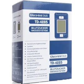 Gluco-test DUO TD-4285 Blutzuckermesssystem mg/dl