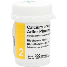 Calcium phosphoricum D6  Adler Pharma Biochemie nach Dr. Schüßler Nr.2, Tablette