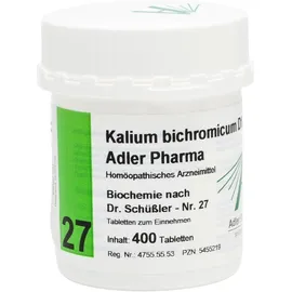 Kalium bichromicum D12 Adler Pharma Nr.27, Tablette