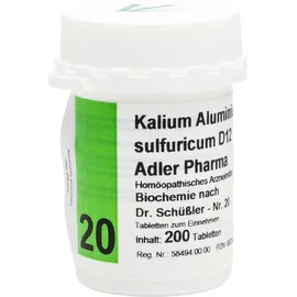 Kalium - Aluminium sulfuricum D12  Adler Pharma Nr.20, Tablette