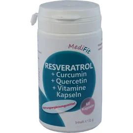 RESVERATROL Curcumin + Quercetin + Vitamine Kapseln