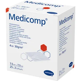 Medicomp Vlieskompressen 7,5 x 7,5 cm